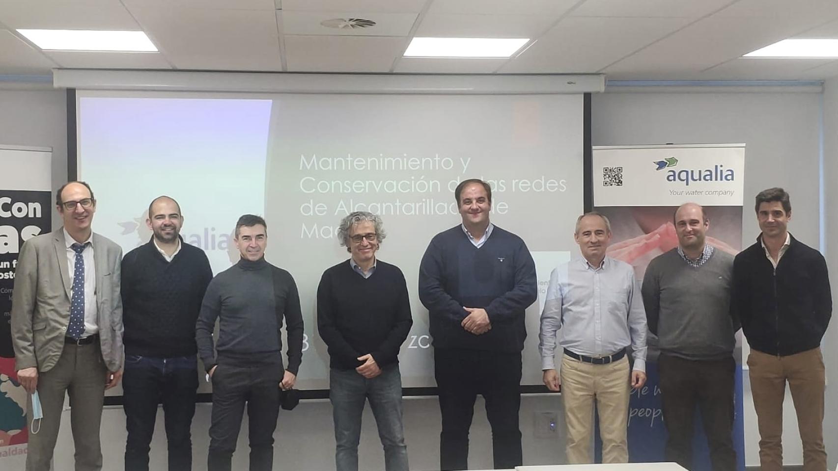 Visita del Ayuntamiento a las instalacionde Aqualia en Madrid