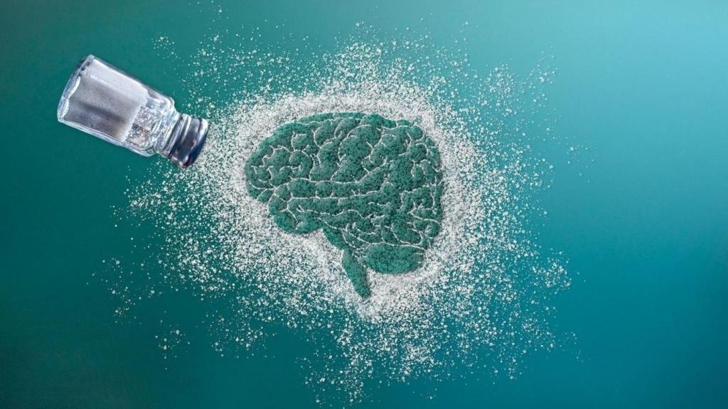 Antojos de sal (sodio) en el cerebro.