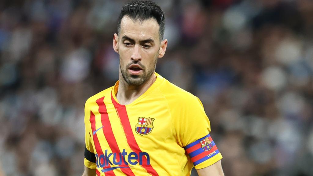 Sergio Busquets, en un partido del Barcelona de la temporada 2021/2022
