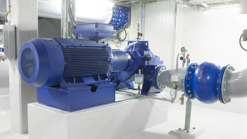 Así es el diseño del motor eléctrico que impulsa el agua hasta las casas.