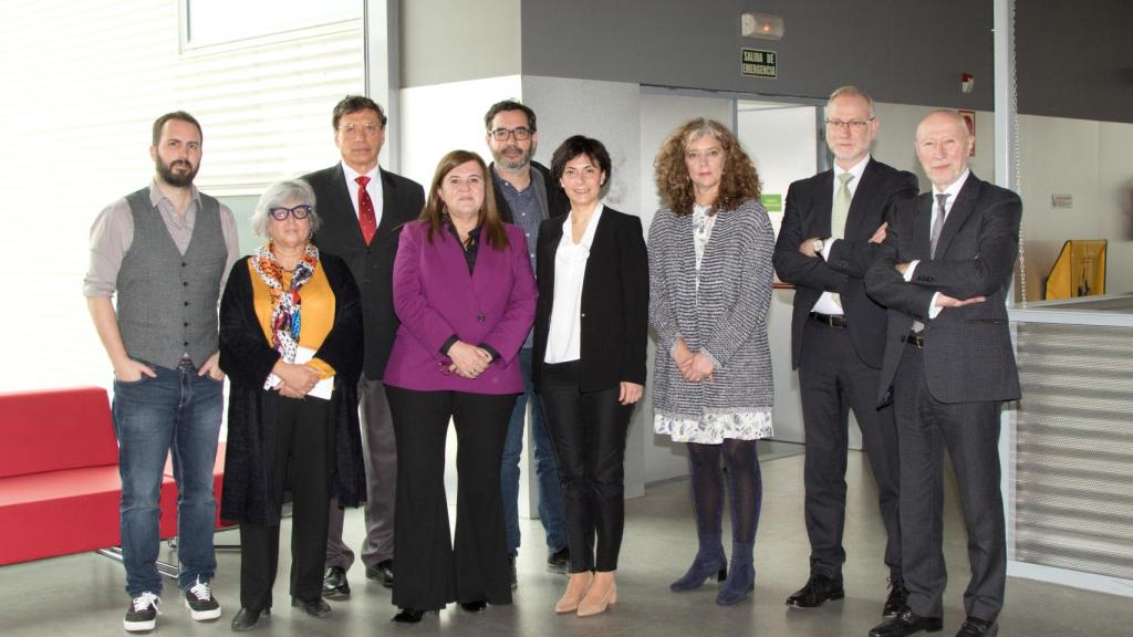 Foto de familia de los participantes en la presentación de los diez retos para innovar juntos en el Parque Científico y Tecnológico de la UC3M.