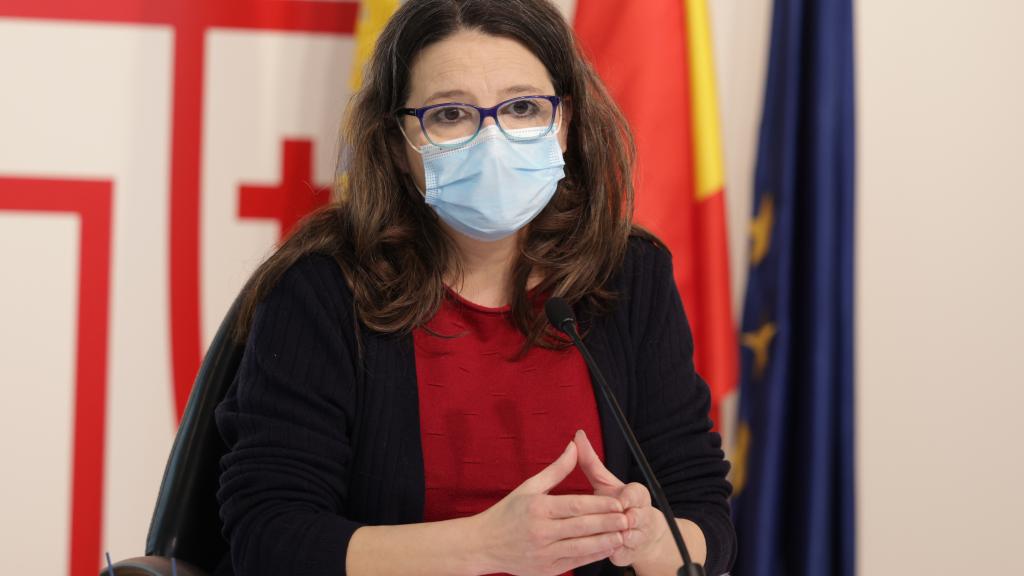 Mónica Oltra en una rueda de prensa reciente.