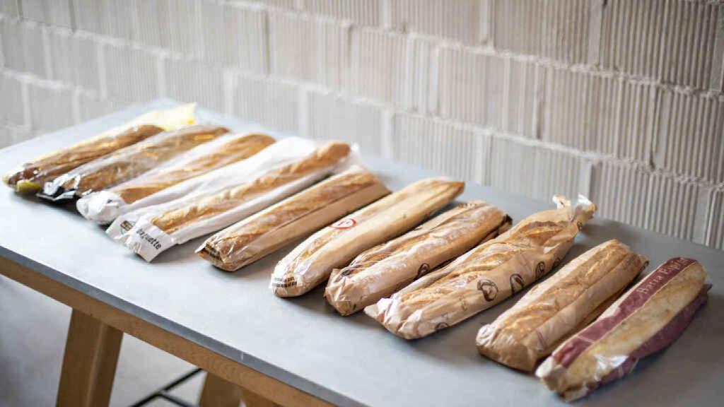 Barras de pan de los supermercados.