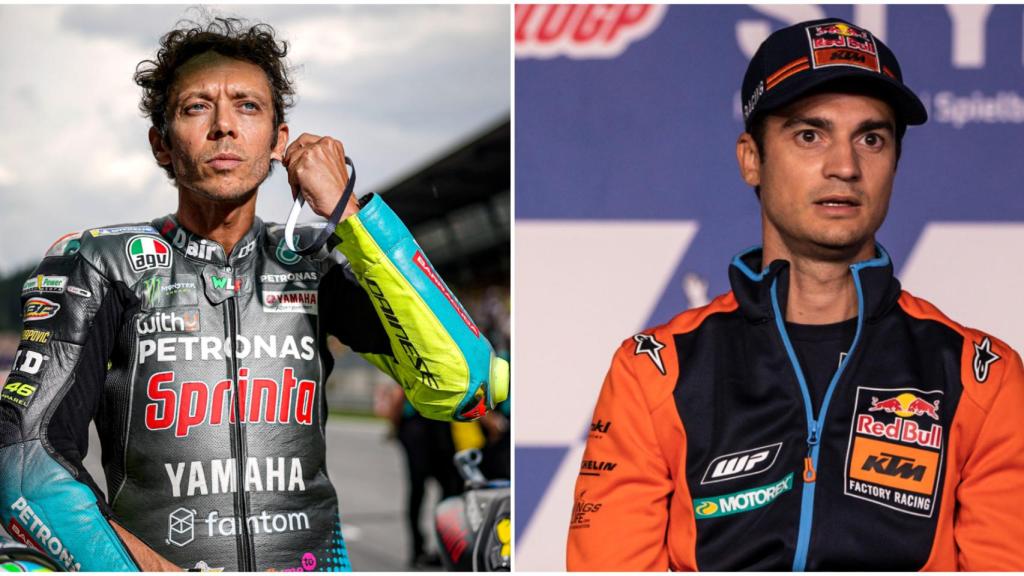 Valentino Rossi y Dani Pedrosa en un fotomontaje