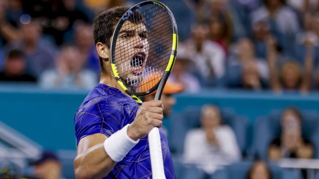 Carlos Alcaraz, en el Masters 1.000 de Miami
