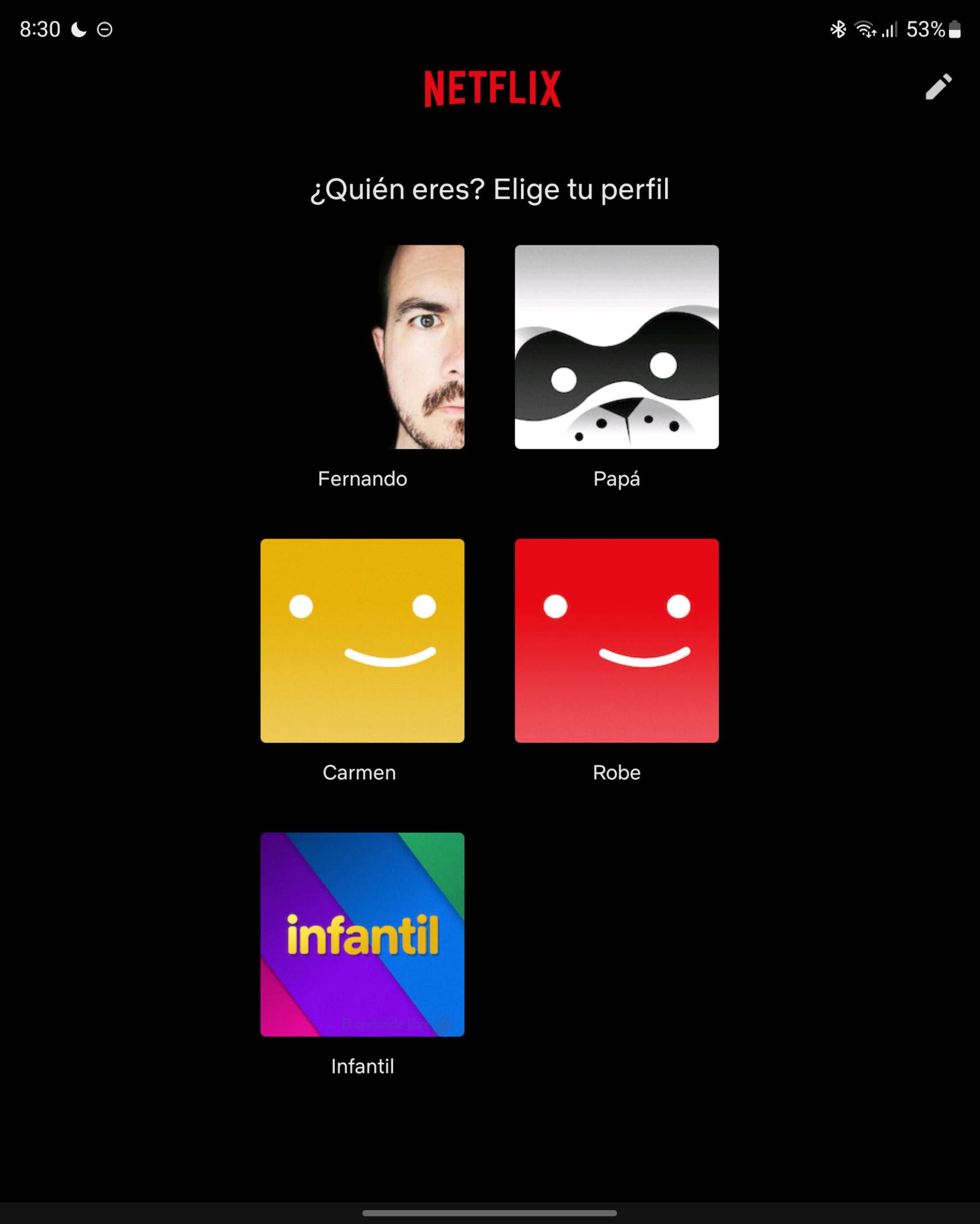 El perfil de Fernando usa el avatar de Facebook. Los demás, no.