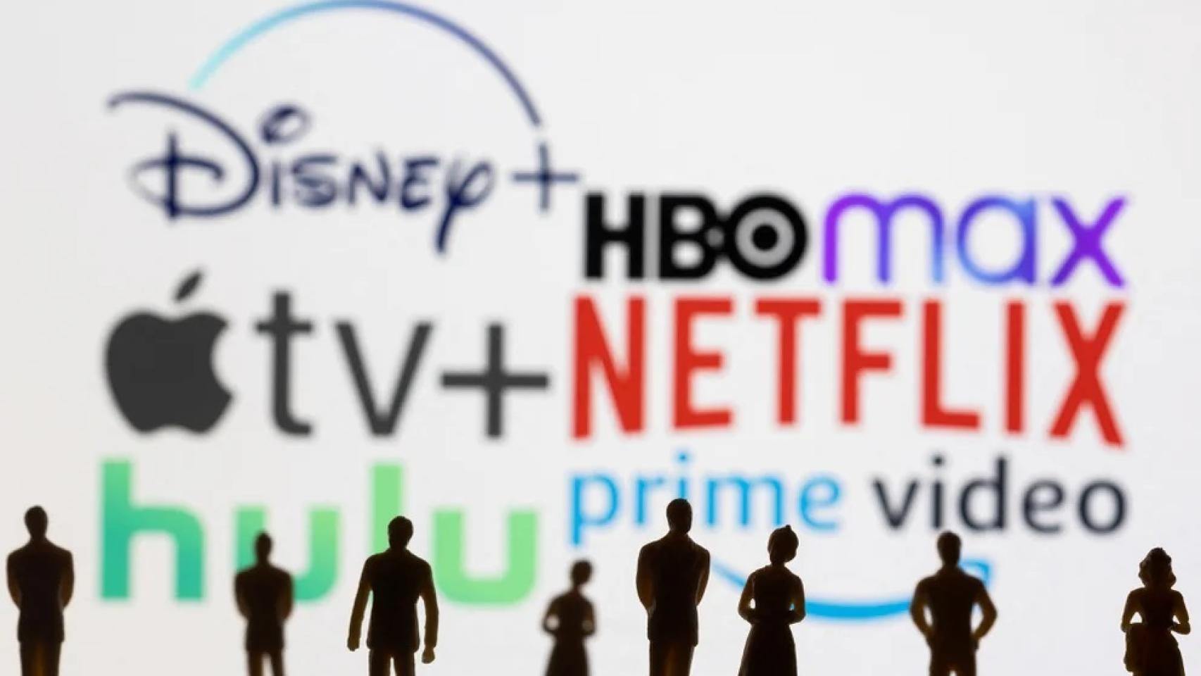 Imagen con los logos de las principales plataformas de streaming.