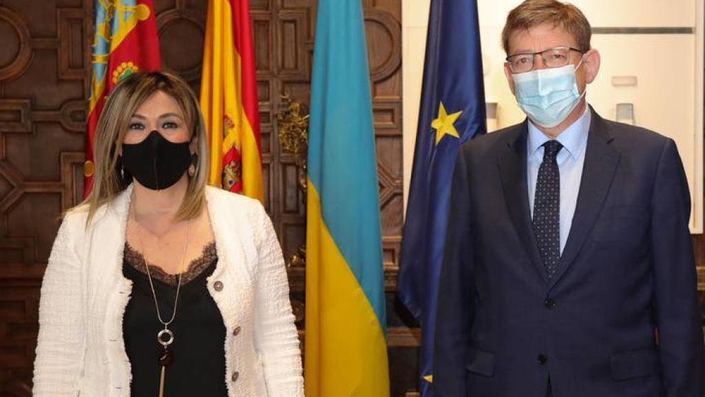 Marisol junto al presidente de la Generalitat, Ximo Puig.