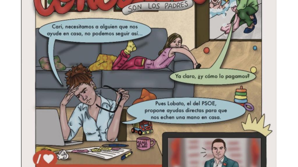 Con 35 años conciliar son los padres, reza una de las viñetas.
