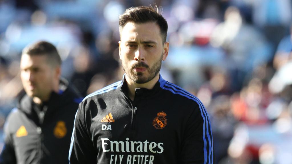 Davide Ancelotti, antes de comenzar el Celta de Vigo - Real Madrid