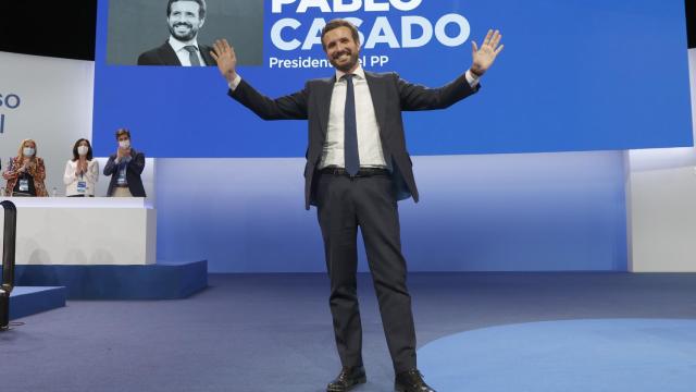 Pablo Casado, expresidente del Partido Popular, en su despedida al XX Congreso, en Sevilla.
