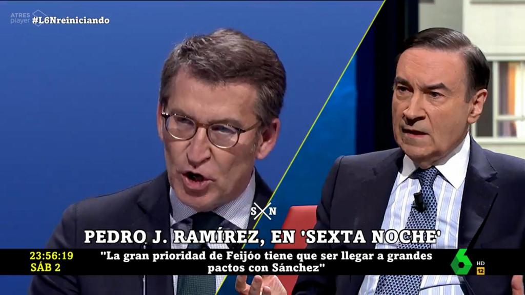 Pedro J. Ramírez, durante su intervención en 'La Sexta Noche.'