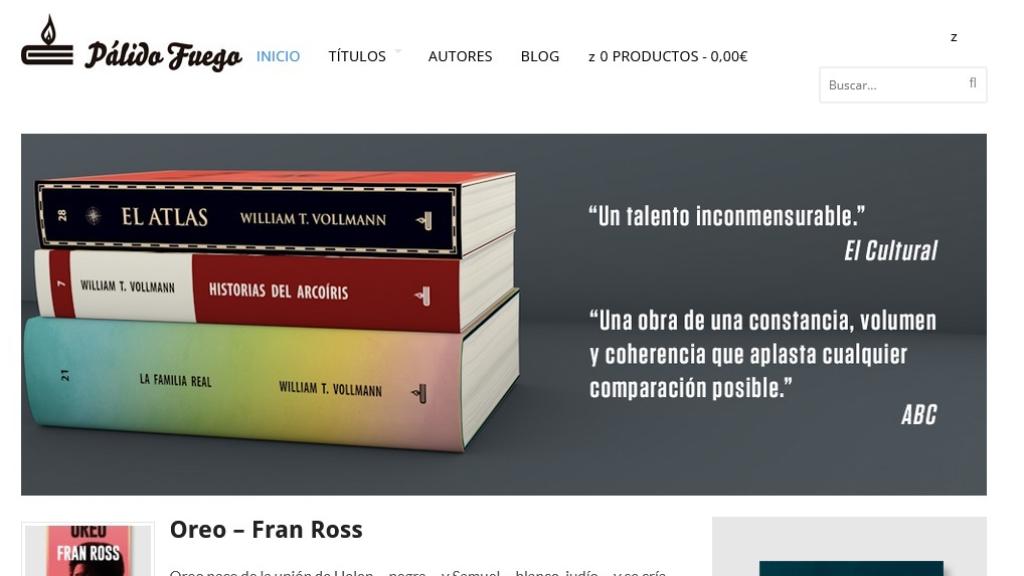La web de Pálido Fuego.