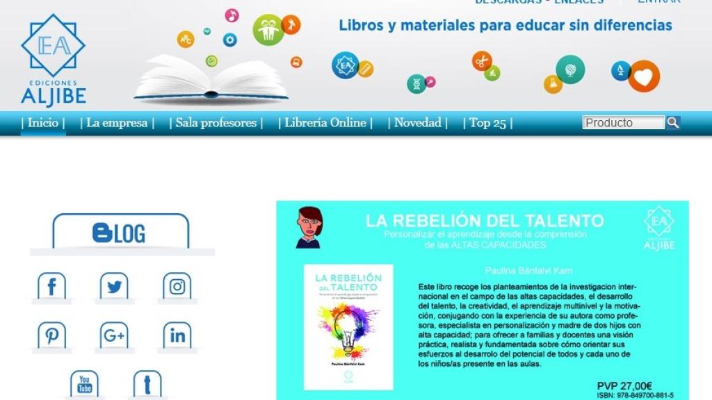 Aljibe se especializa en libros educativos.