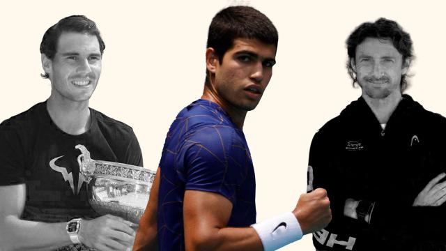 Rafa Nadal, Carlos Alcaraz y Juan Carlos Ferrero