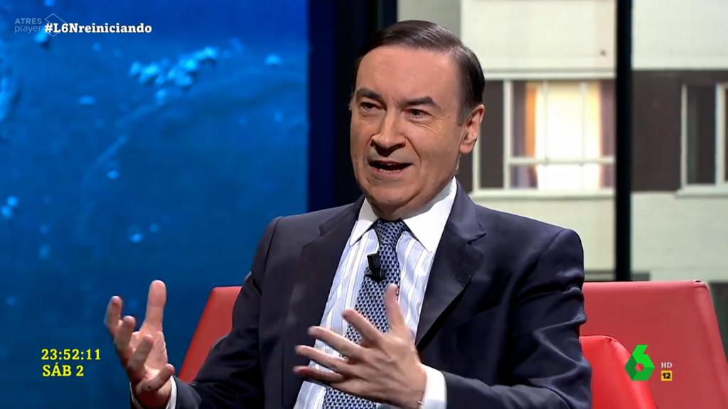 Pedro J. Ramírez, director de EL ESPAÑOL, durante su intervención en 'La Sexta Noche'.