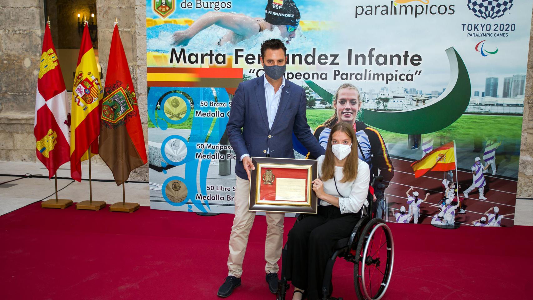 Marta Fernández durante una recepción en el Ayuntamiento de Burgos / Ical