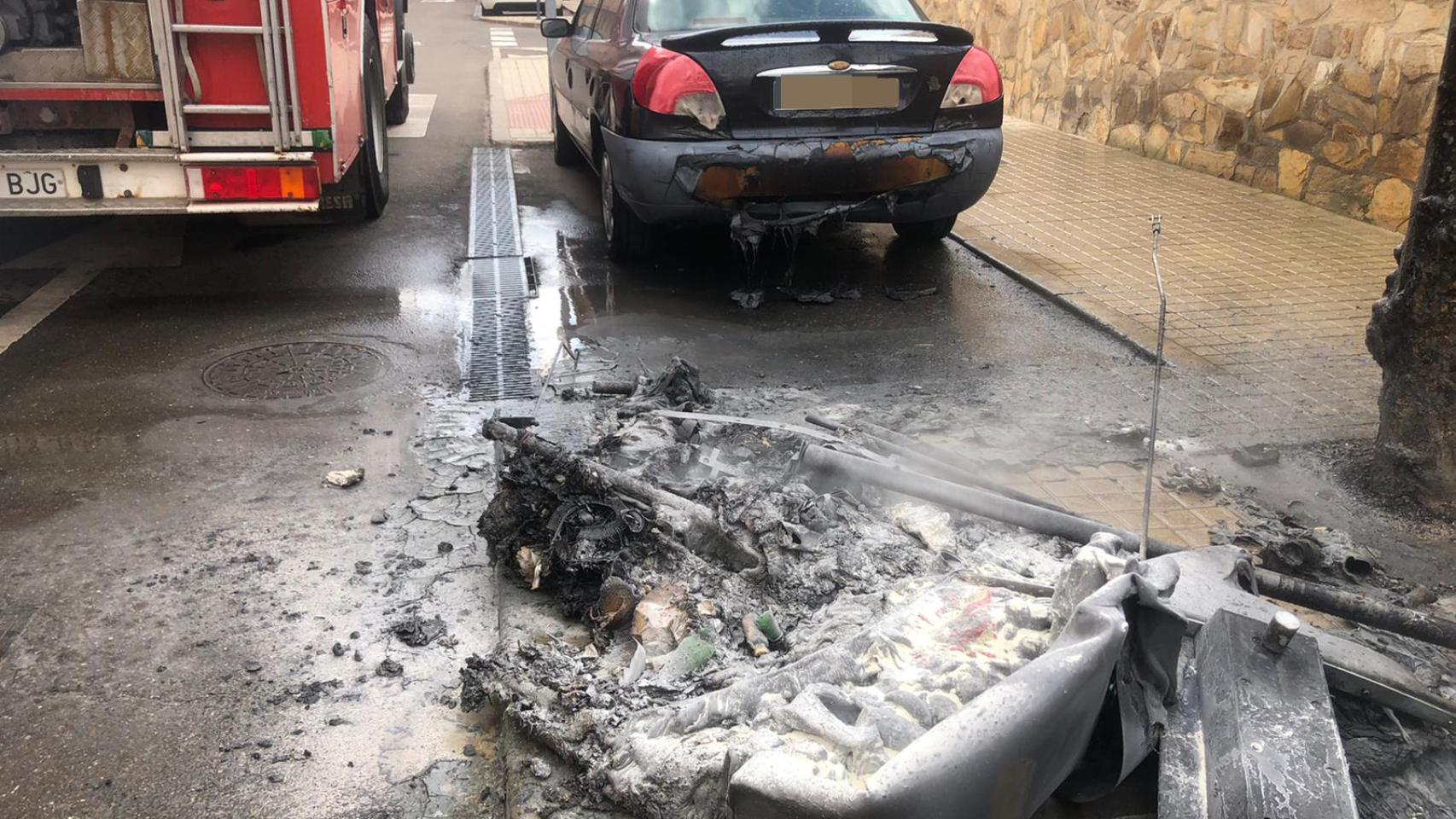 Incendio en contenedor en Benavente
