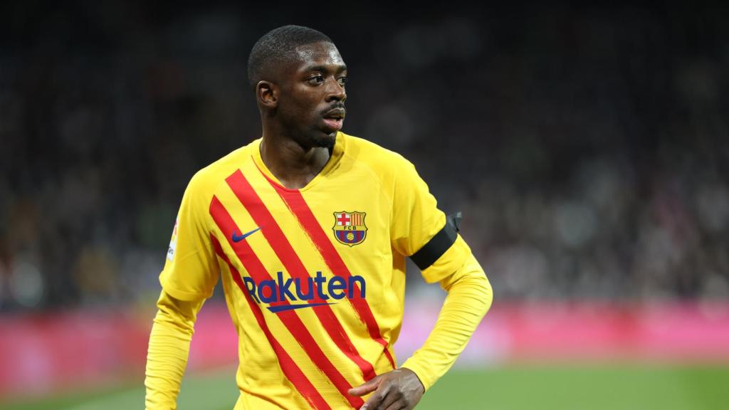 Ousmane Dembélé, en un partido del Barcelona de la temporada 2021/2022