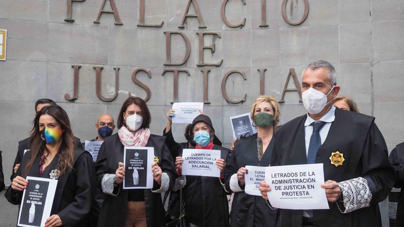 Una protesta de letrados de la Administración de Justicia.