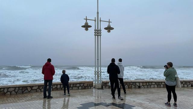 Imagen de archivo del temporal en Málaga.