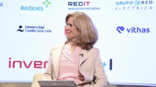 Cristina Garmendia, presidenta de Cotec, durante su intervención en la mesa redonda 'La economía española ante la recuperación de la Covid-19 y la guerra de Ucrania', en la primera jornada del 'Wake Up, Spain!'.