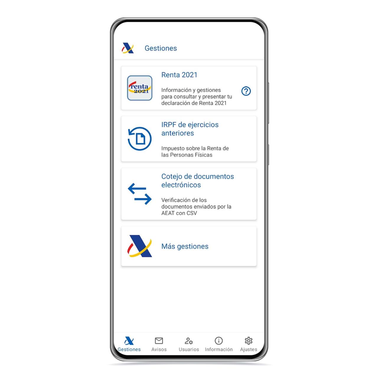 Gestiones de app de Agencia Tributari