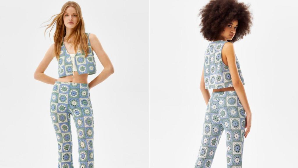 Detalles del nuevo conjunto de crochet de Bershka.