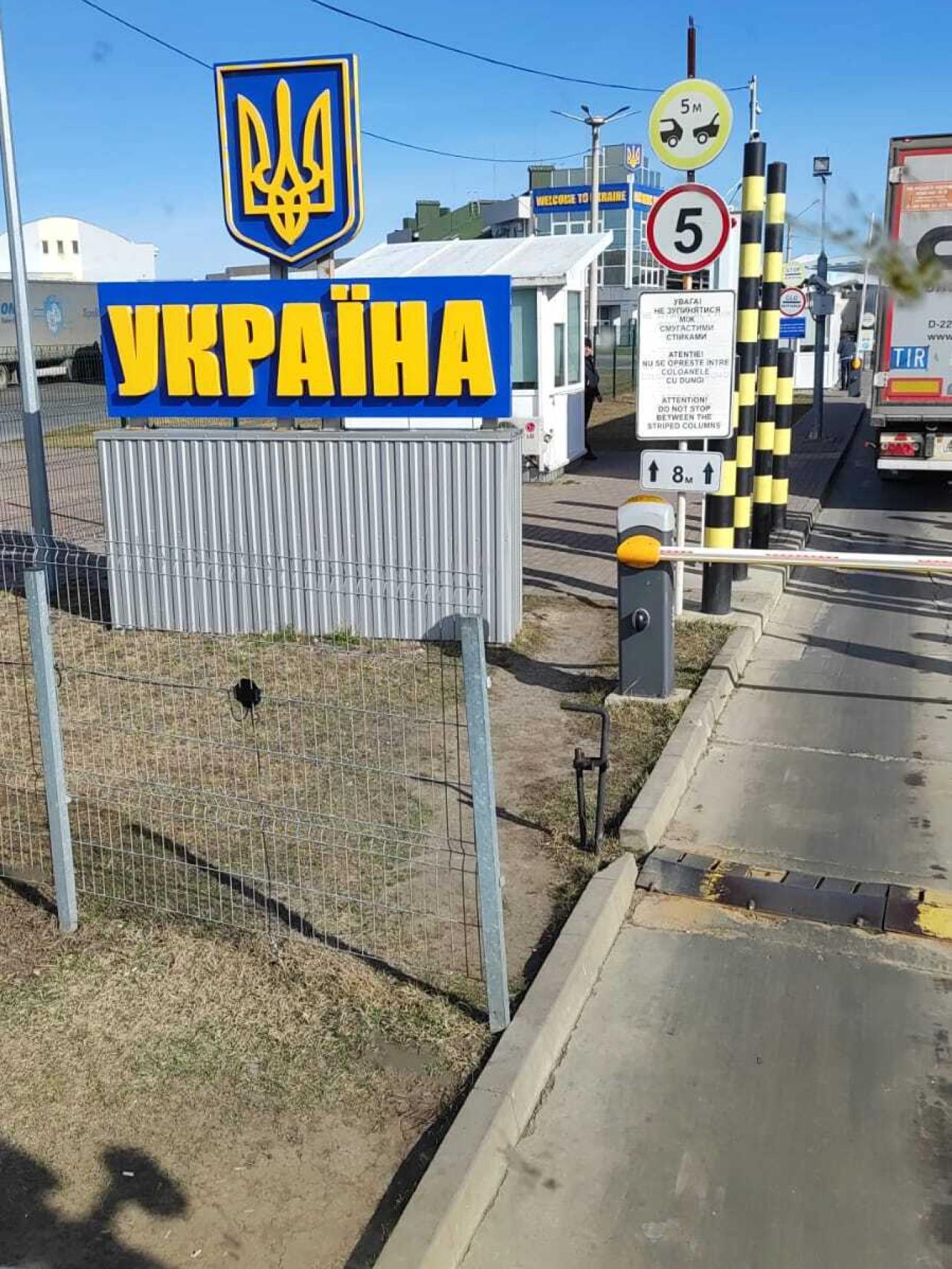 Joaquín, a su entrada en la frontera de Ucrania.