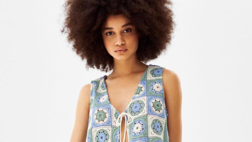 Conjunto crohet de Bershka.
