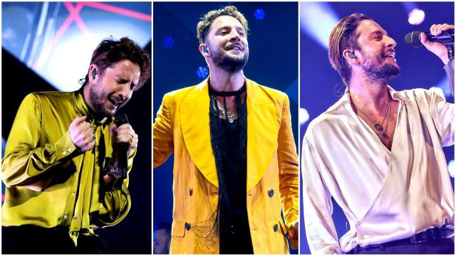 El artista Manuel Carrasco en tres momentos diferentes con tres 'looks' distintos.