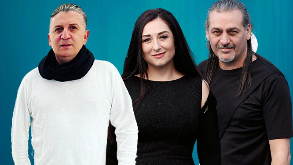 Miguel Ángel, Ángeles y Dioni, de camela, en un montaje de JALEOS.