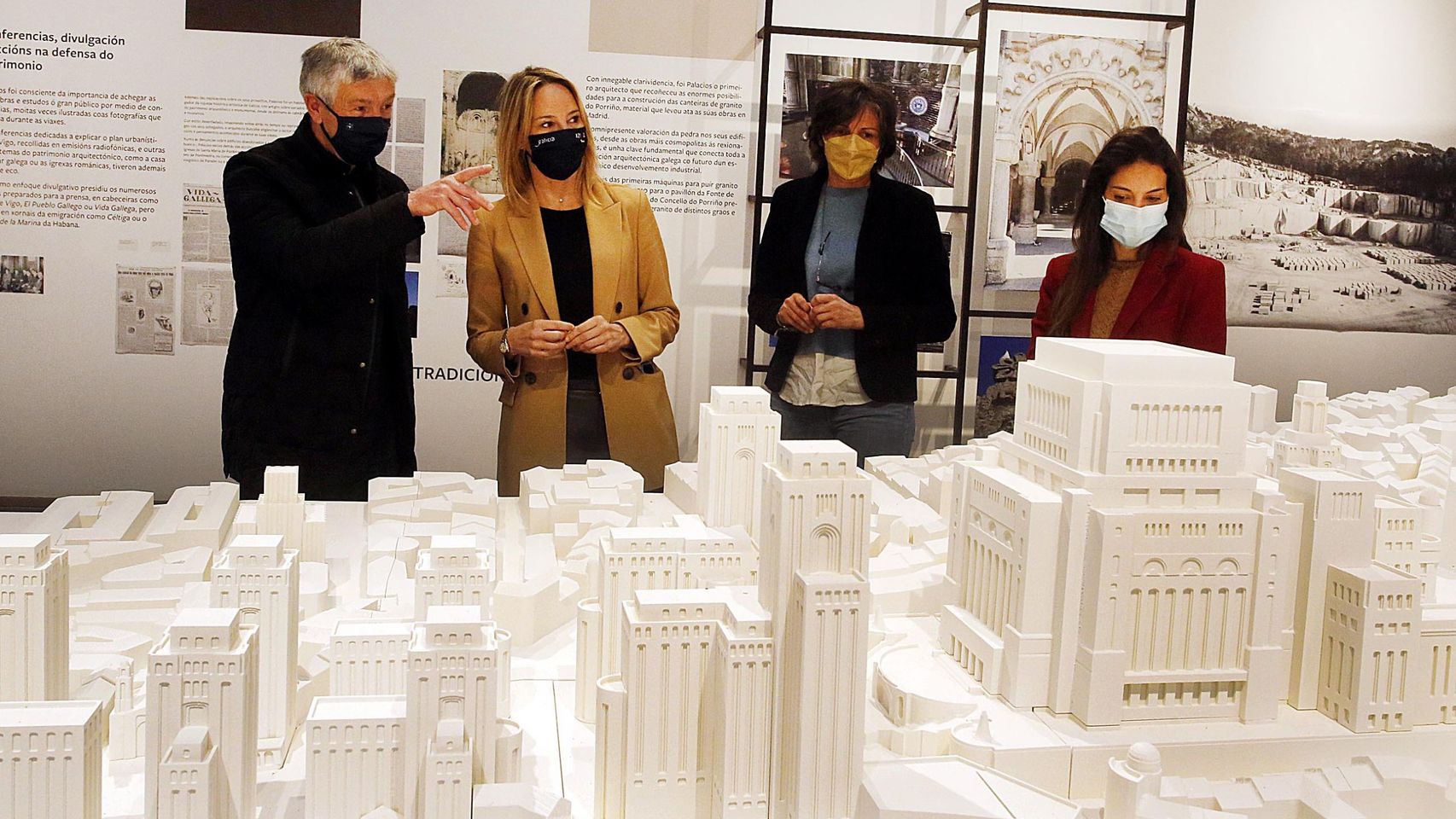 La réplica de la maqueta del Plan Palacios para Vigo.