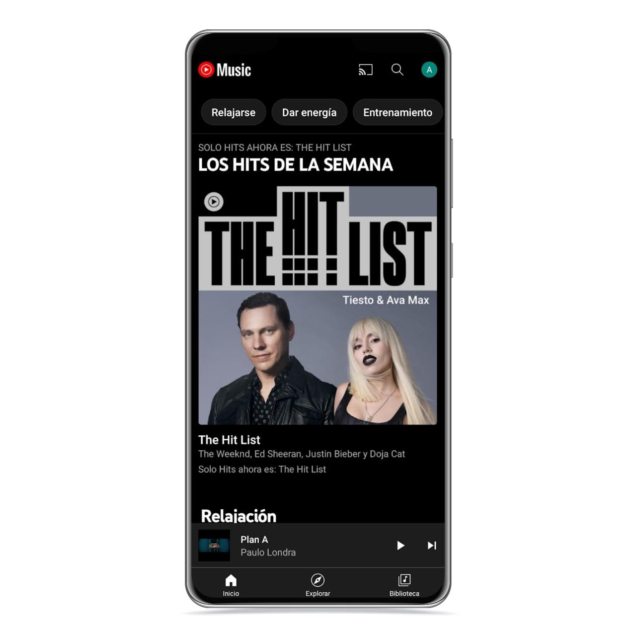 Listas de YouTube Music