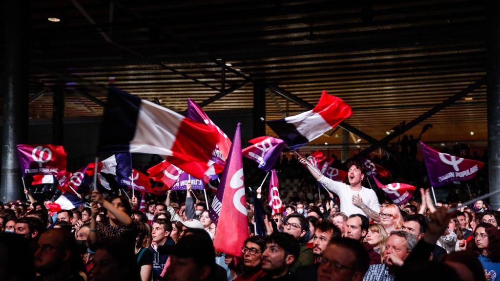Imagen de un mitin de Jean-Luc Mélenchon.