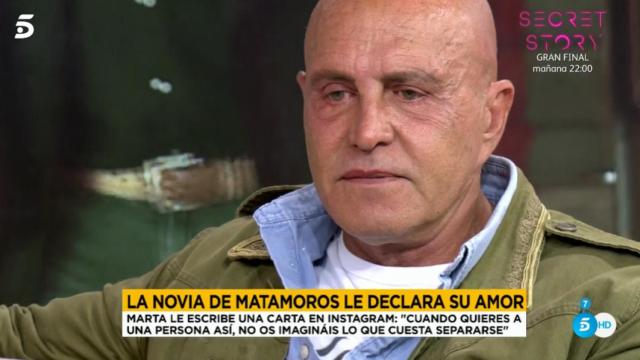 Kiko Matamoros se emociona en 'Sálvame'.