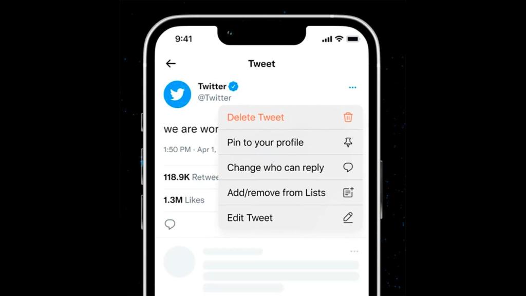 Twitter y su botón para editar