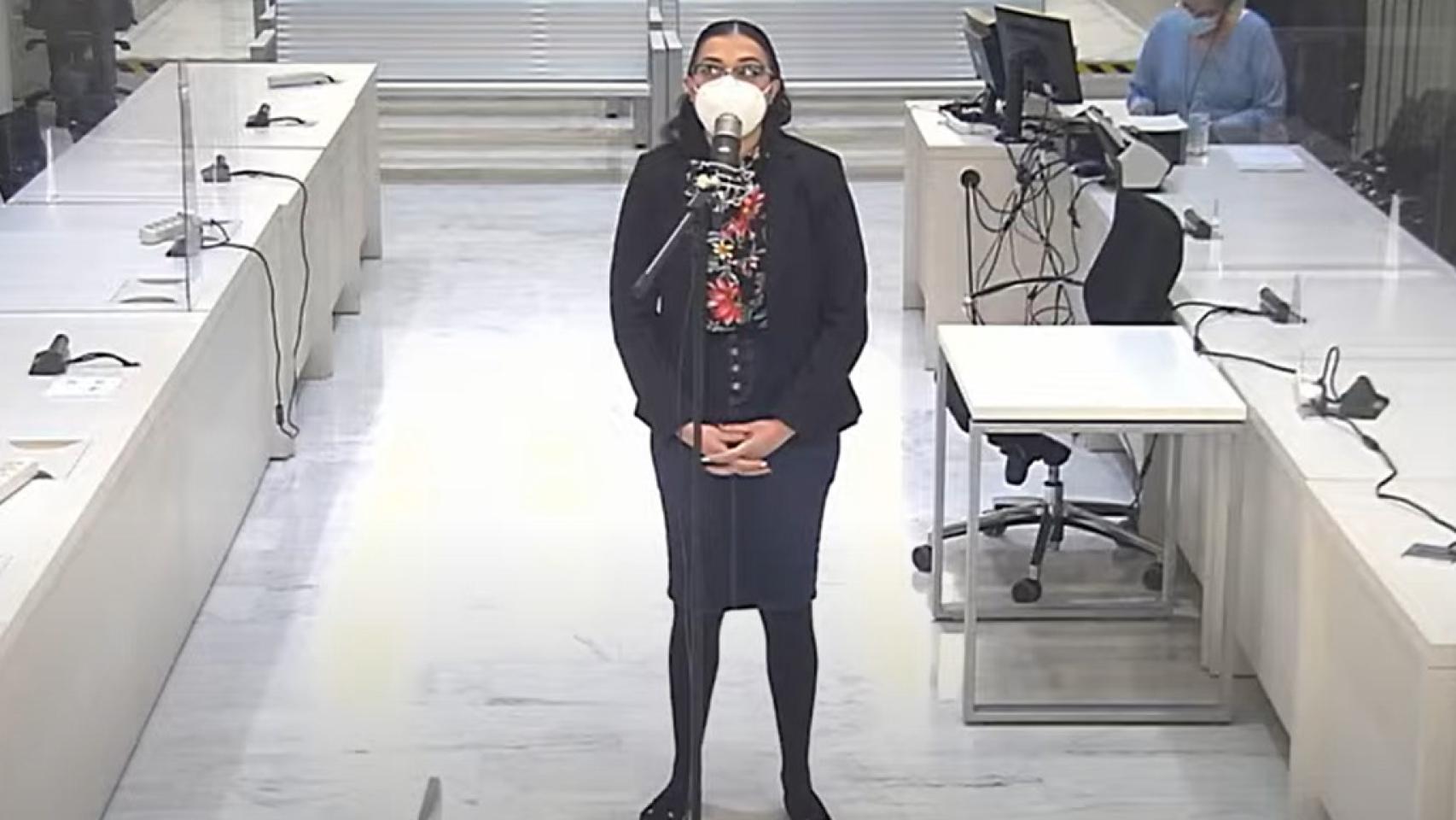 Cristina Amparo Bomboi, este miércoles, en la Audiencia Nacional.
