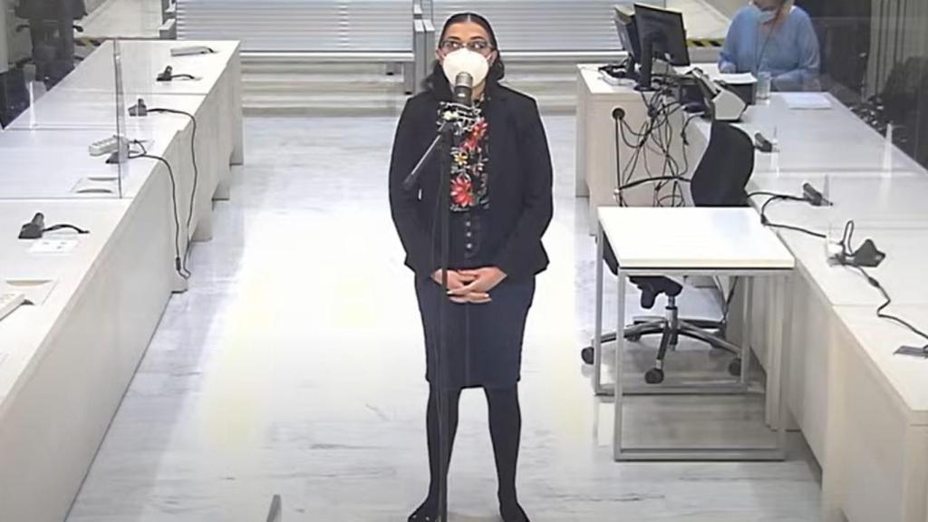 Cristina Amparo Bomboi, este miércoles, en la Audiencia Nacional.