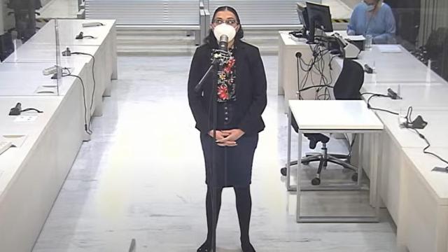 Cristina Amparo Bomboi, este miércoles, en la Audiencia Nacional.