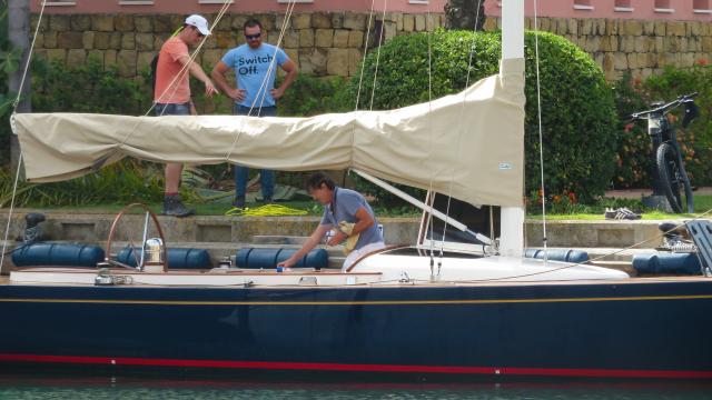 El velero que Luis Medina compró con lo cobrado como comisión en un contrato sanitario, el pasado agosto en Marbella.