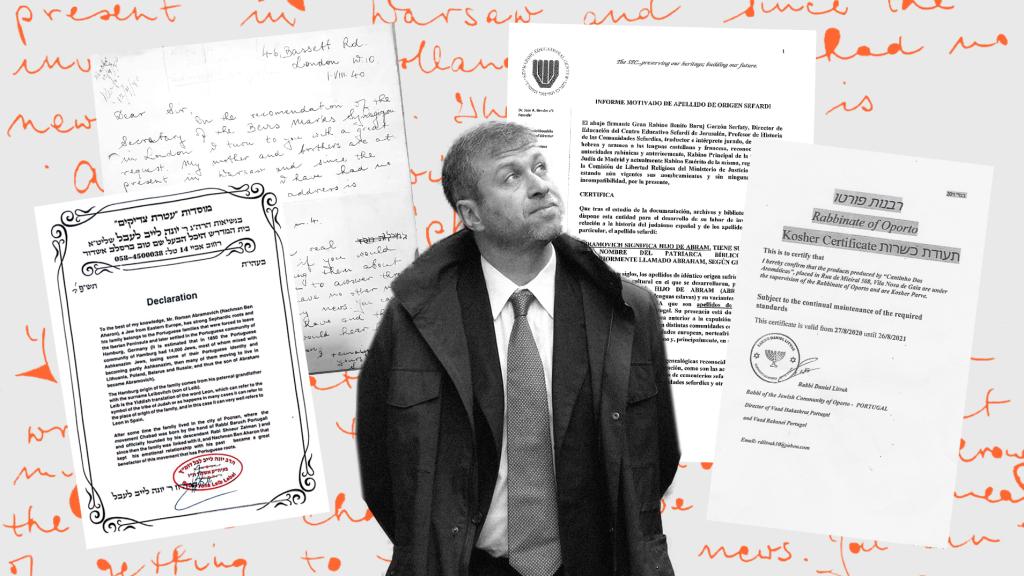 Abramovich y los documentos de su expediente sefardí.
