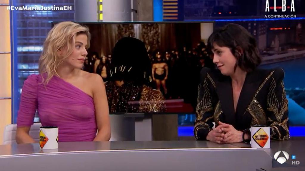 Justina Bustos y Eva Ugarte en 'El Hormiguero'.