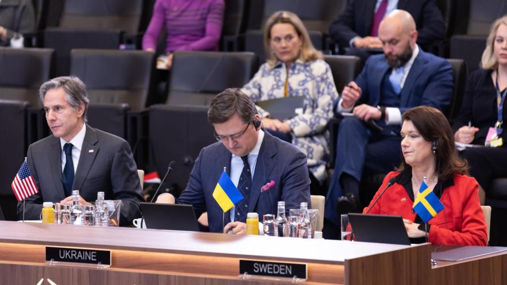 Anthony Blinken y Dmytro Kuleba, durante la cumbre de la OTAN de este jueves