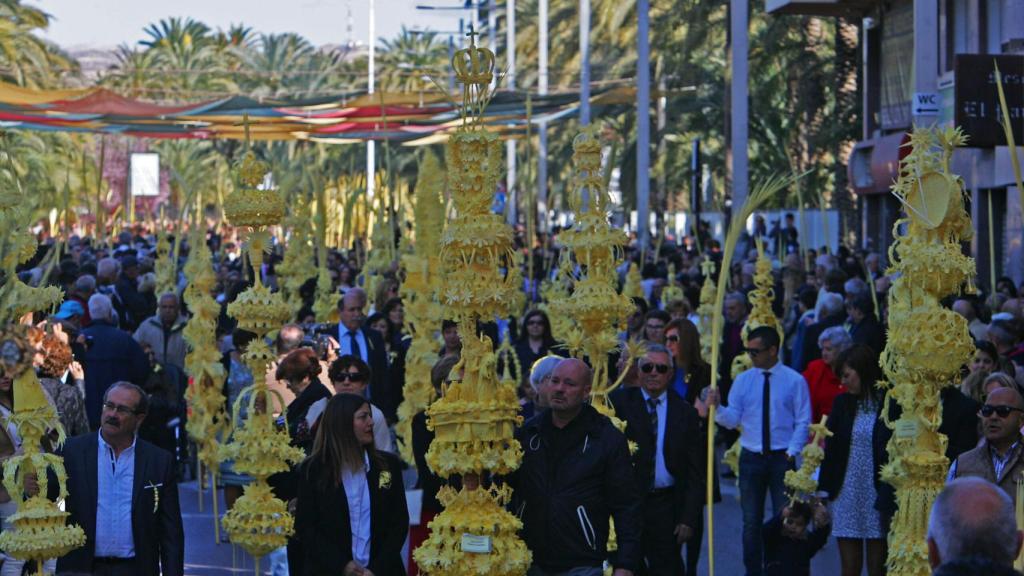 Un instante de la procesión del Domingo de Ramos antes de la pandemia.