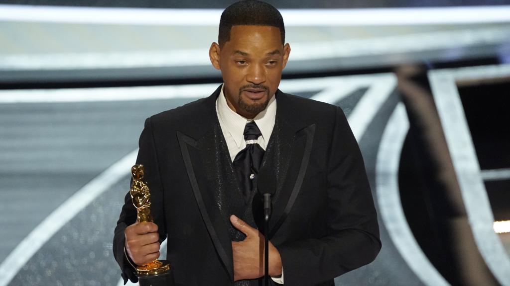 Will Smith tras ganar su primer Premio Oscar.