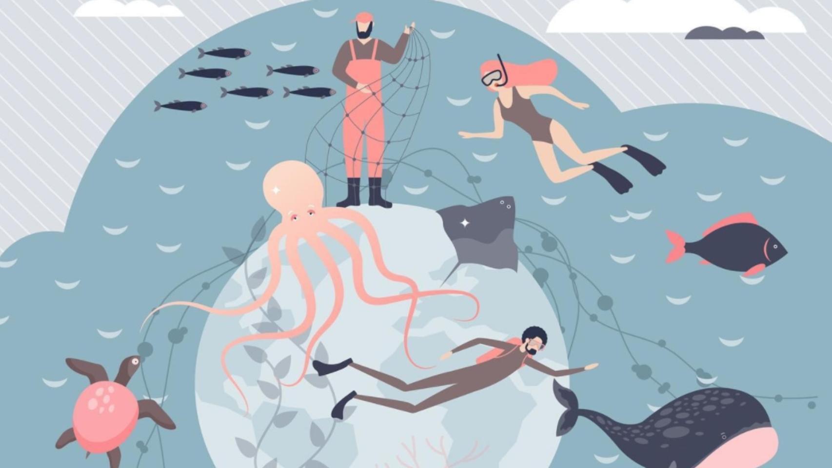 Cartel del concurso ‘Jóvenes por una pesca sostenible’.
