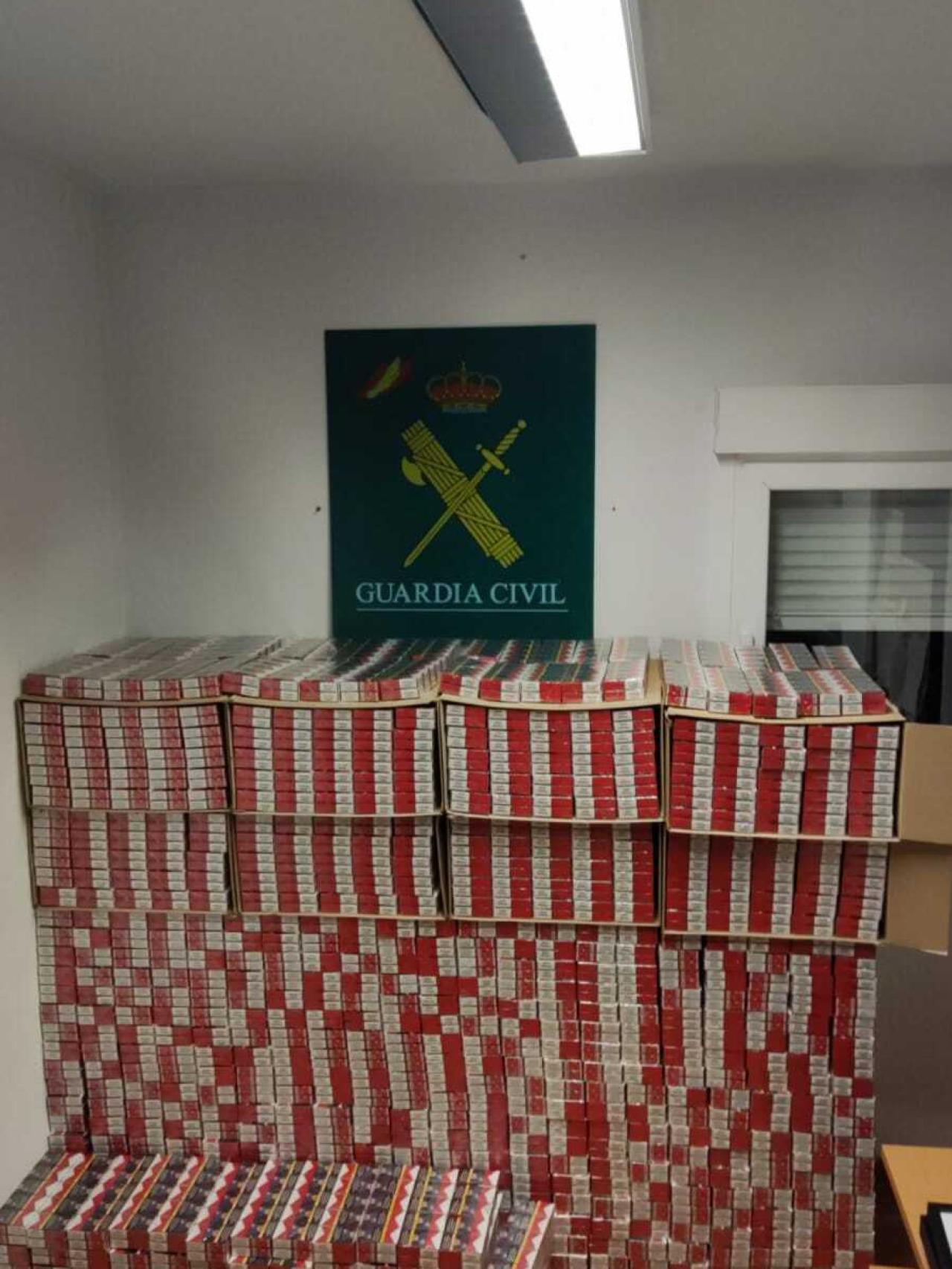Cajetillas de tabaco intervenidas por la Guardia Civil