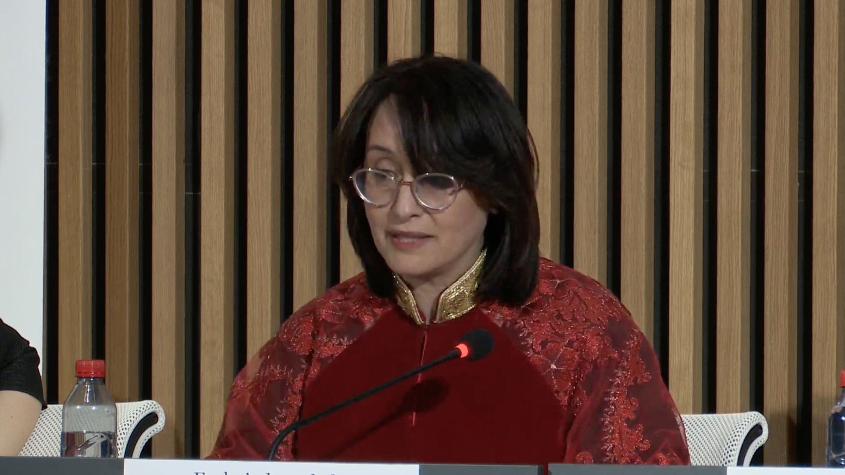 Fatma Omrani, embajadora de Túnez en España. Foto: Twitter @MujeresAvenir.
