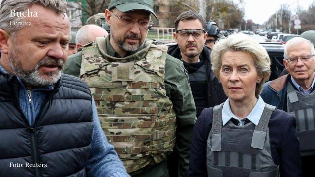 Von der Leyes y Borrell visitan Bucha